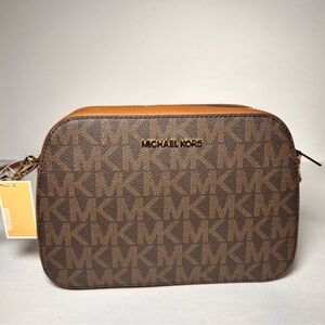 Michael Kors Brown Logo Crossbody Bag